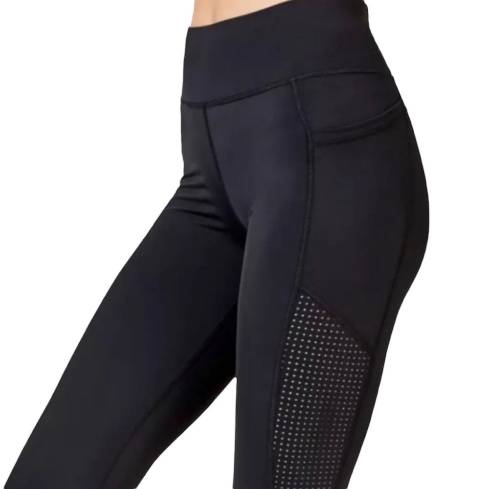 Sweaty Betty Zero Gravity Crop Run Leggings Black Size XS Perforated Sides - Picture 2 of 9